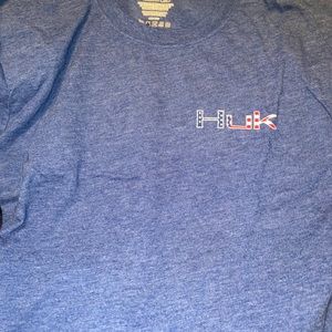 Men’s large American Flag HUK fishing logo shirt.
